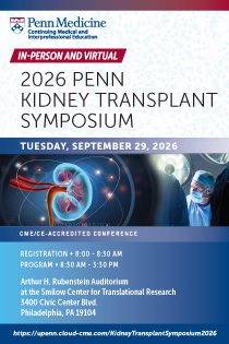 2026 Penn Kidney Transplant Symposium Banner